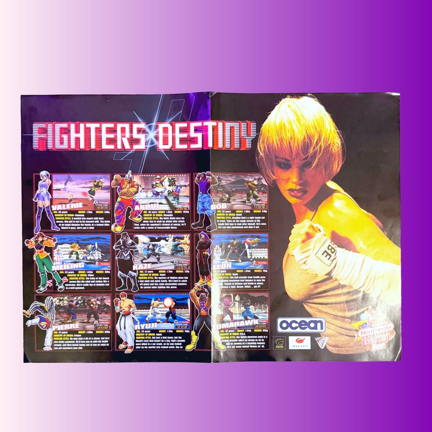 Fighters Destiny Double Sided Poster (Nintendo Official Magazine UK, 90s) - PopCultGang