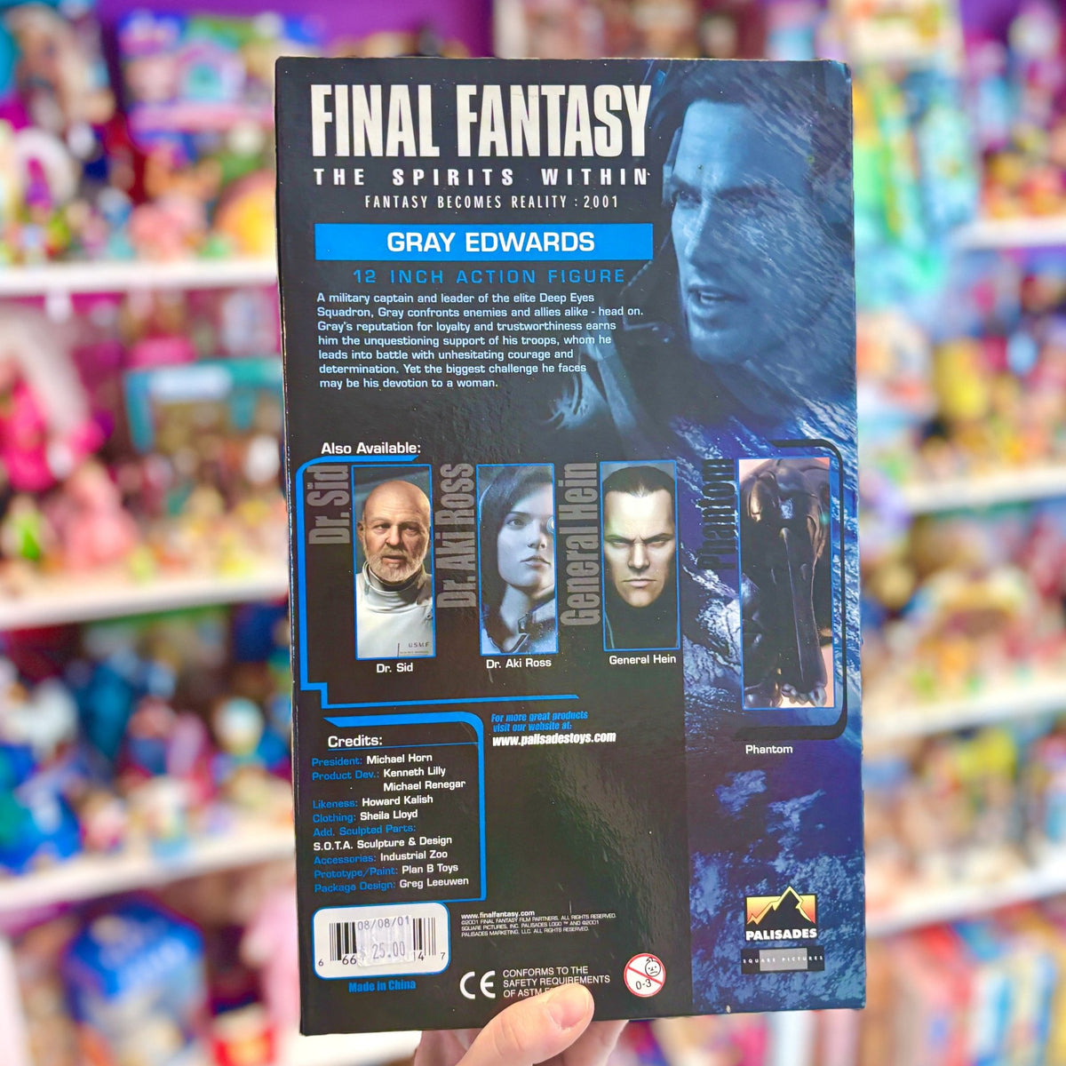 Final Fantasy: The Spirits Within - Gray Edwards 30 cm Action Figure Doll (NIB, Bandai, 2001) - PopCultGang