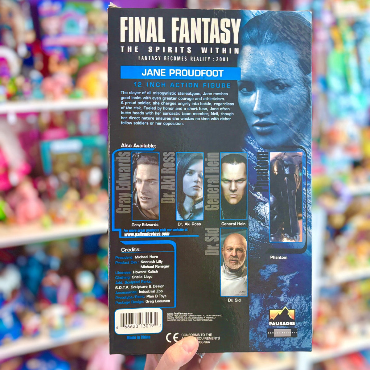 Final Fantasy: The Spirits Within - Jane Proudfoot 30 cm Action Figure Doll (NIB, Bandai, 2001) - PopCultGang