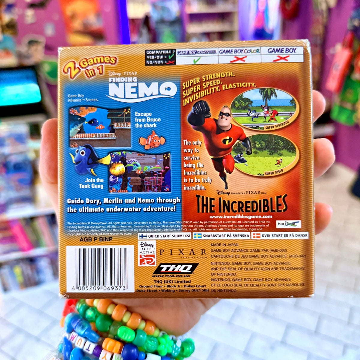 Finding Nemo + The Incredibles - 2 Games In 1 (CIB, Gameboy Advance) - PopCultGang
