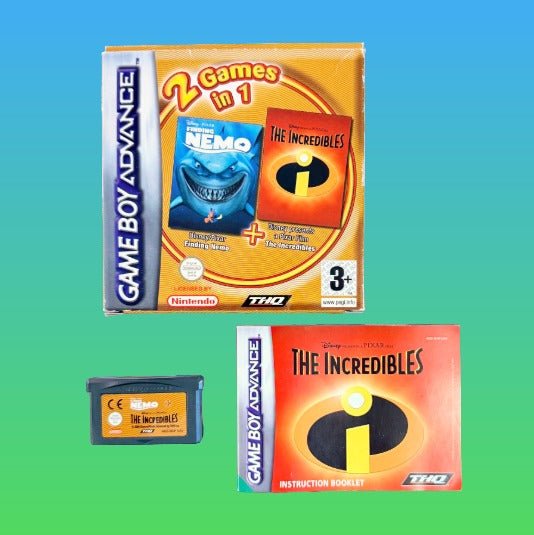 Finding Nemo + The Incredibles - 2 Games In 1 (CIB, Gameboy Advance) - PopCultGang