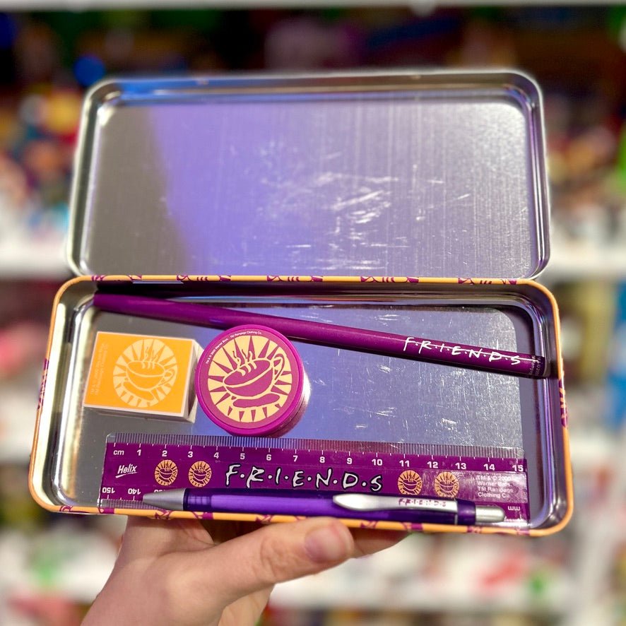 Friends TV - Series - Tin Pencil Case Box + Stationery (Warner Bros., 2000) - PopCultGang