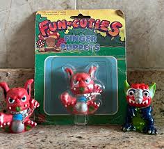 Fun Cuties Finger Puppets: Popples Knock - Off Plastic Figure (MOC, 80s) - PopCultGang