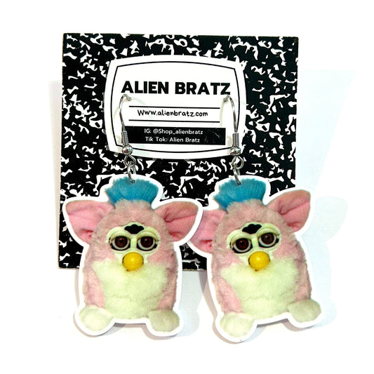 Furby Earrings (Pink) - PopCultGang