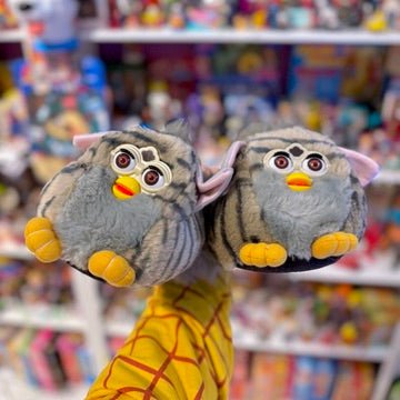 Furby Talking Plush Slippers: Size 40/41 (Tiger Electronics, 90s) - PopCultGang