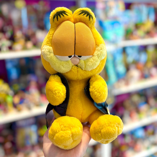 Garfield in Leather Jacket Singing Plush (90s) - PopCultGang
