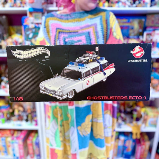 Ghostbusters: Ecto - 1 - Hot Wheels Elite 1:18 Diecast Model Car (NIB, 2011) - PopCultGang