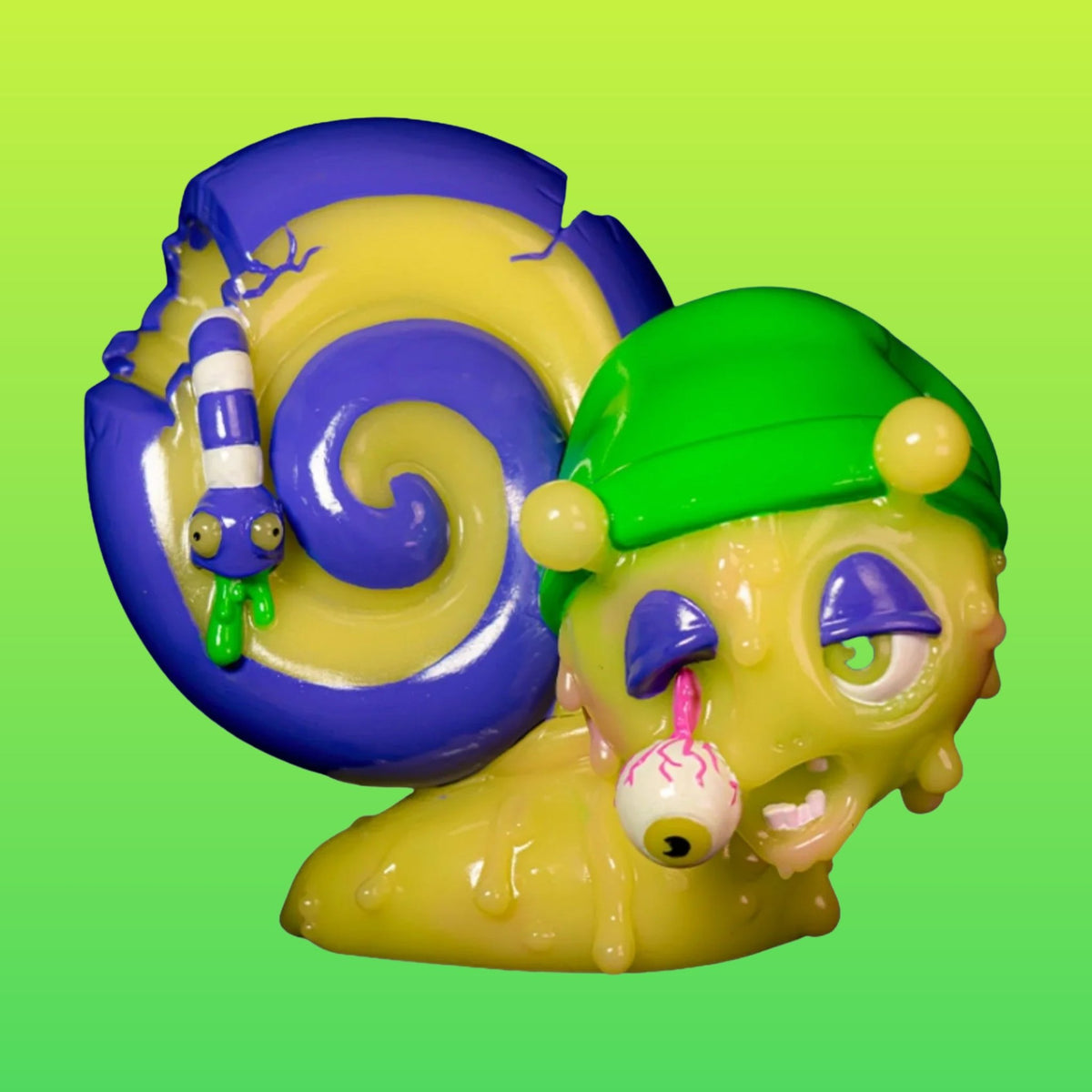 Glo Freaks: Glo Worm Mutant Snail Sofubi Figure (Turbokid) - PopCultGang