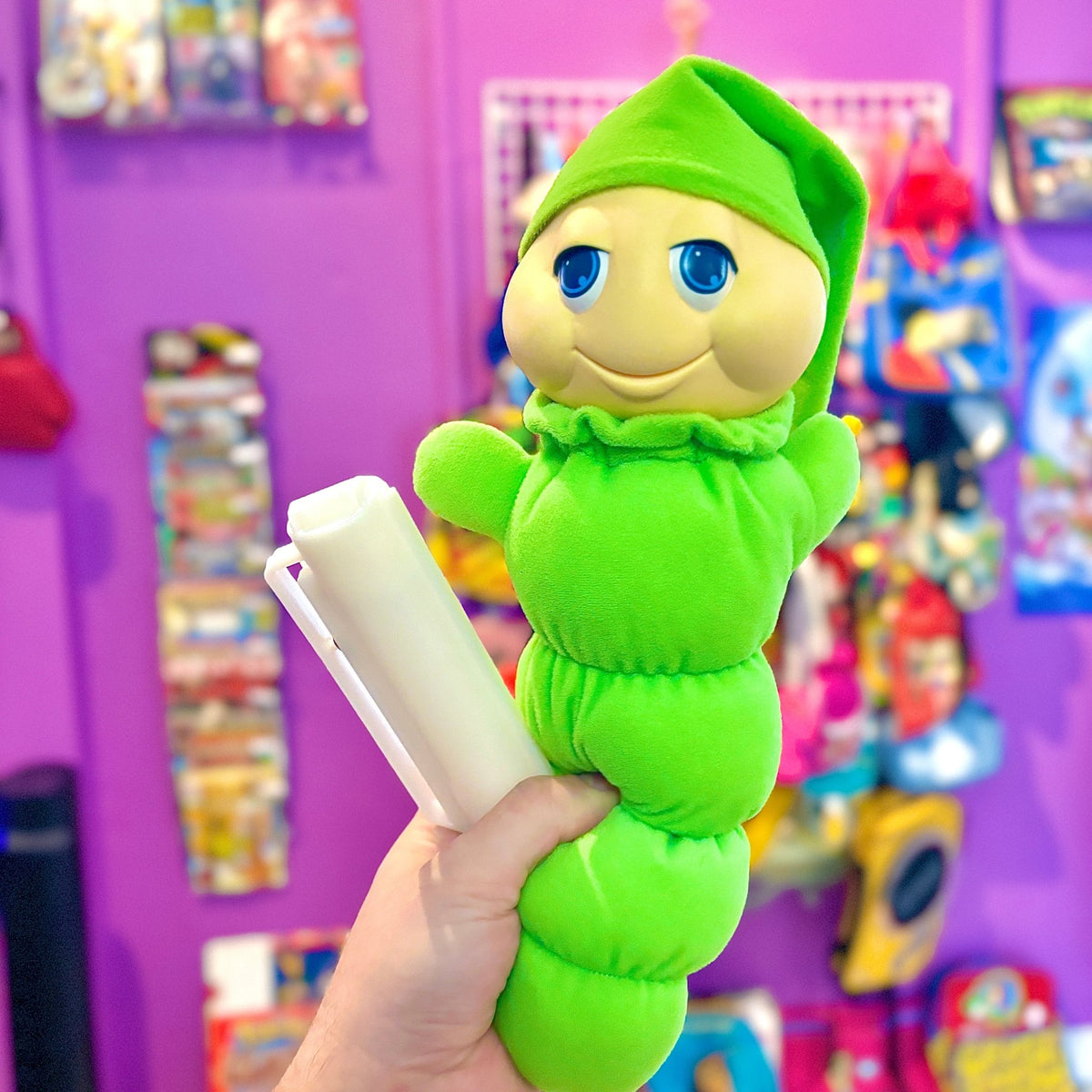 Glo Worm - Green Plush (in box, Hasbro, 1982) - PopCultGang