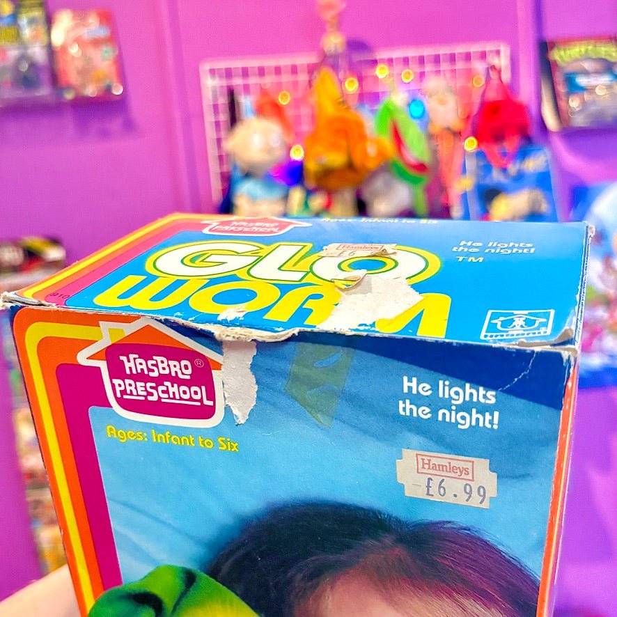 Glo Worm - Green Plush (in box, Hasbro, 1982) - PopCultGang