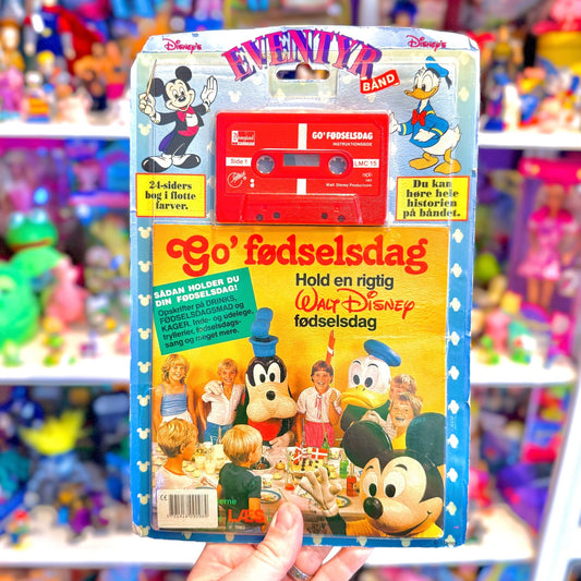 "Go' Fødselsdag: Hold En Rigtig Walt Disney Fødselsdag - Lyt Og Læs" - Read Along Book and Cassette Tape (new and unopened, Danish, 1983) - PopCultGang