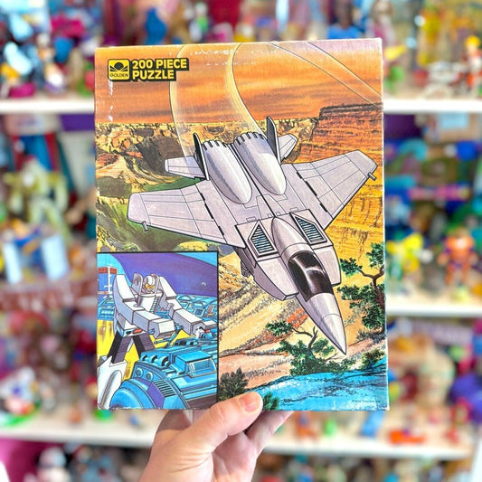 Gobots Puzzle: "Leader 1" Jet Plane Robot Transformer (200 pieces, Tonka, 1984) - PopCultGang