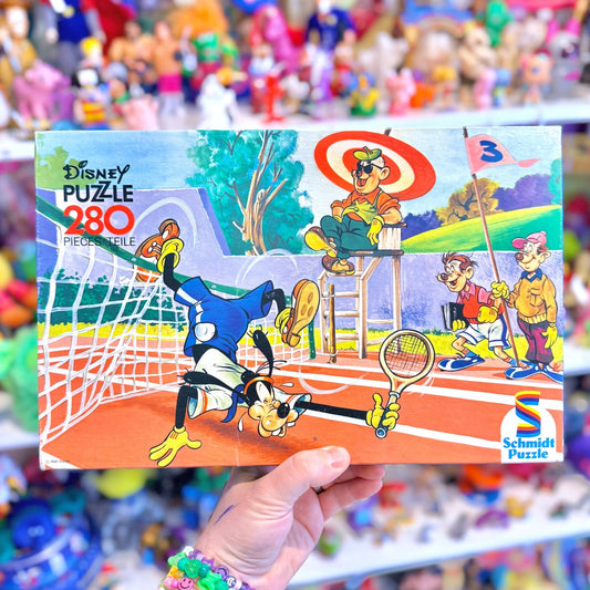 Goofy Playing Tennis - 280 Piece Puzzle (Disney, 1980s) - PopCultGang