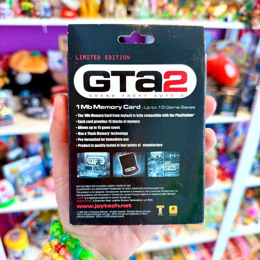 Grand Theft Auto 2 Memory Card (PS1, Joytech, CIB, 90s) - PopCultGang
