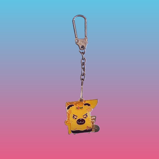 Hamtaro: Boss Metal Charm - Mini Keychain (2000s) - PopCultGang