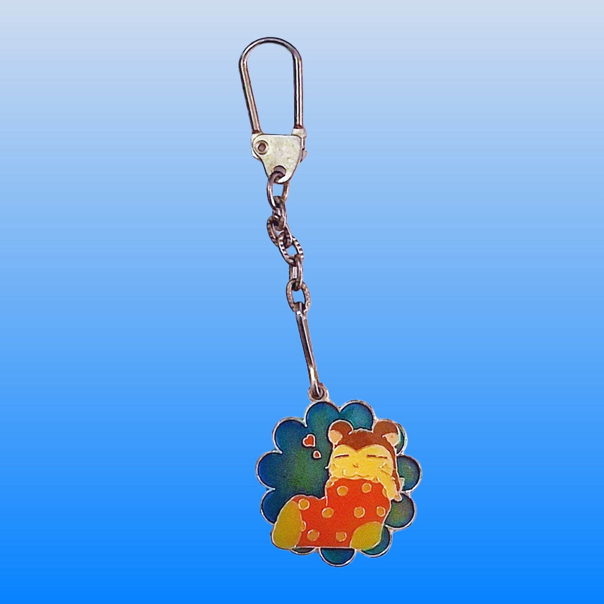 Hamtaro: Neteru-kun Snoozer Metal Charm - Mini Keychain (2000s) - PopCultGang