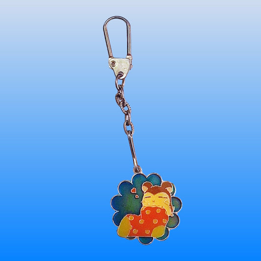 Hamtaro: Neteru-kun Snoozer Metal Charm - Mini Keychain (2000s) - PopCultGang