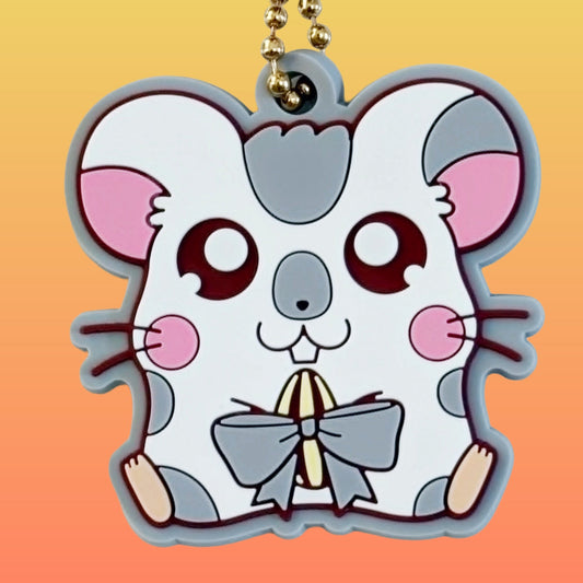 Hamtaro: Oxnard Rubber Keychain (Shopro, 2010s) - PopCultGang