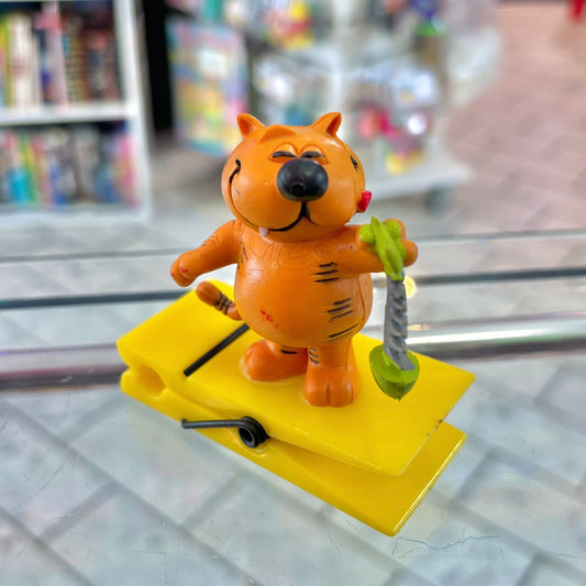 Heathcliff The Cat Figure + Food Clip Clamp (90s) - PopCultGang