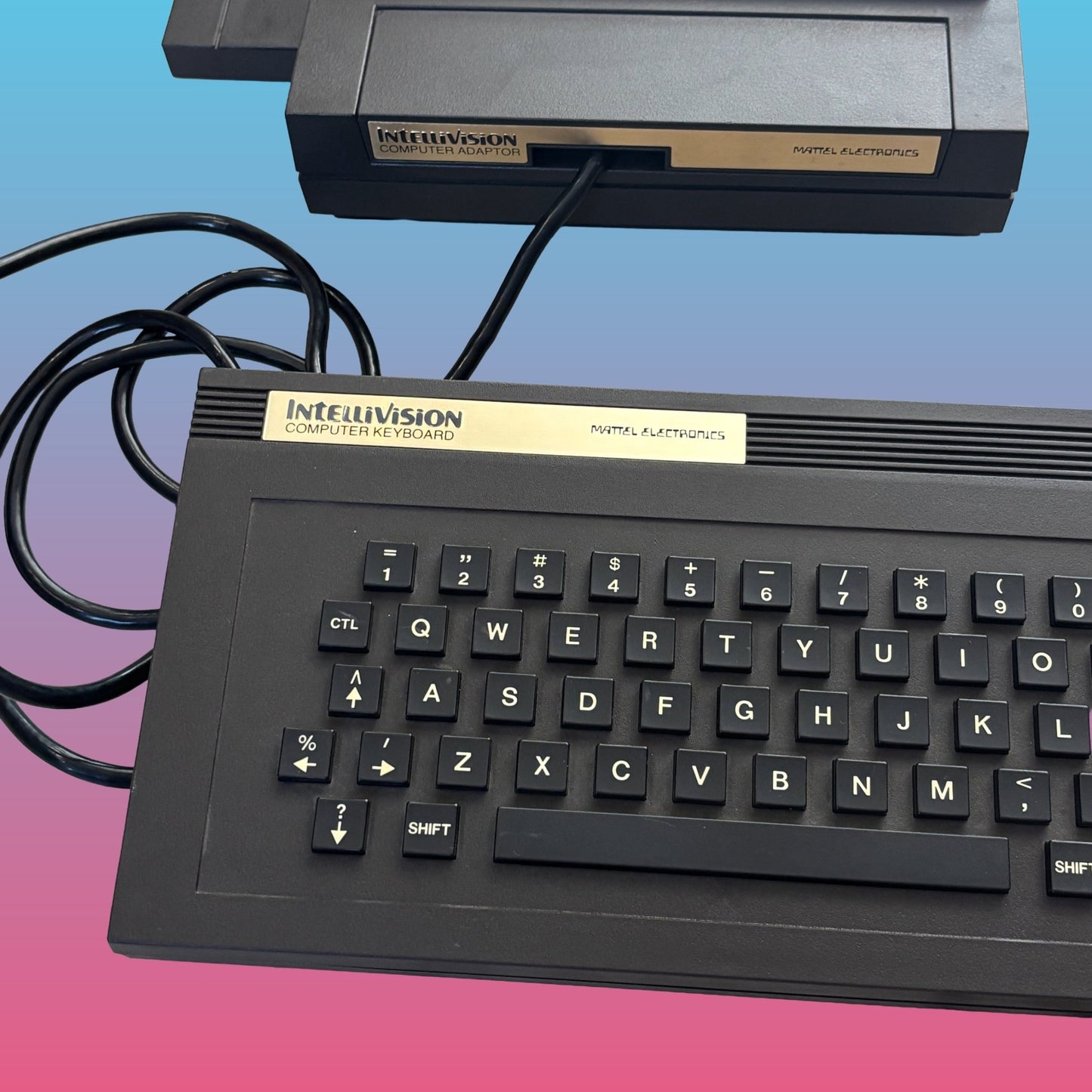 Intellivision Computer Adapter + Computer Keyboard - Intellivision Entertainment Computer System (ECS, 1982) - PopCultGang