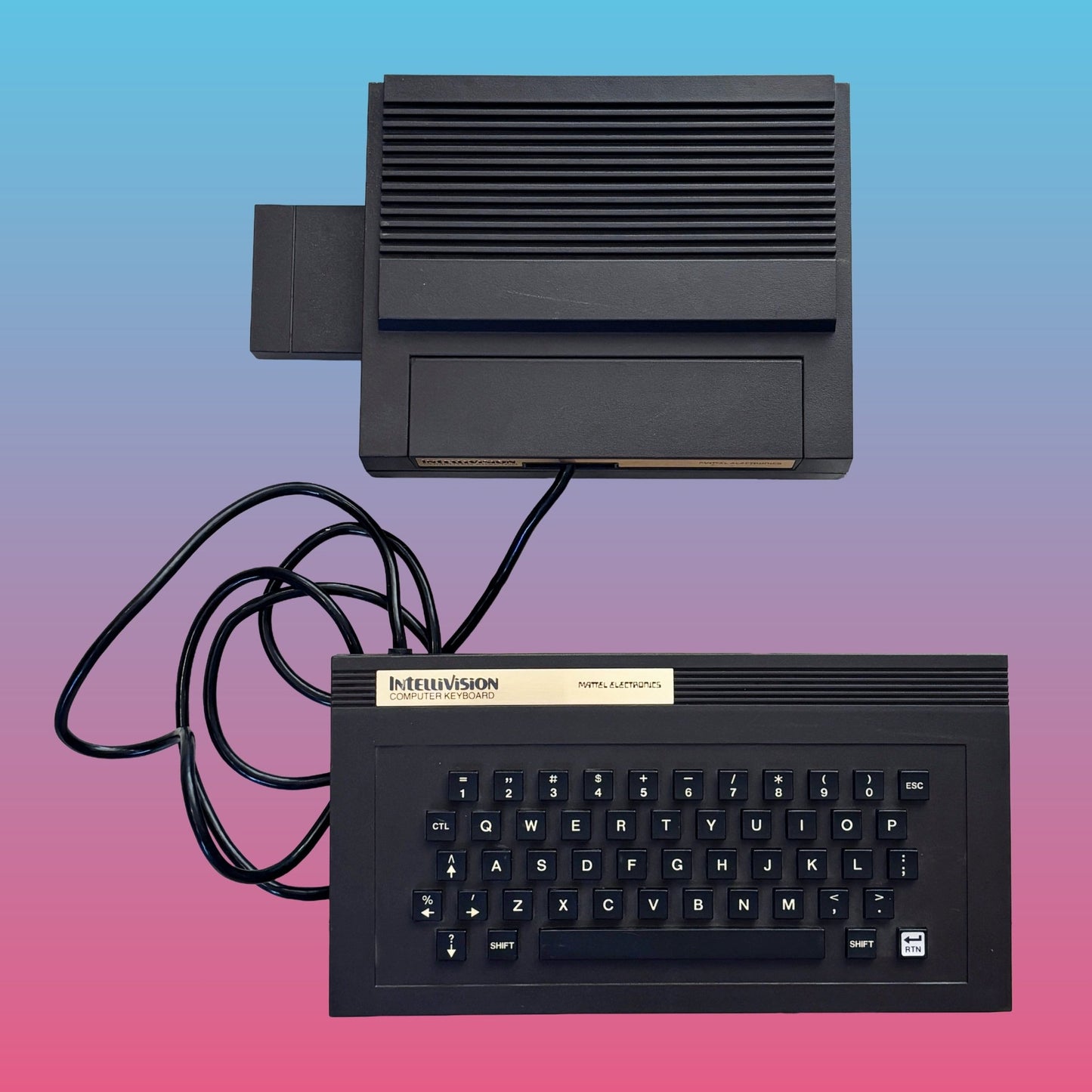 Intellivision Computer Adapter + Computer Keyboard - Intellivision Entertainment Computer System (ECS, 1982) - PopCultGang