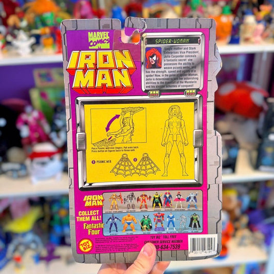 Iron - Man: Spider - Woman Action Figure (MOC, Marvel, Toy Biz, 1994) - PopCultGang
