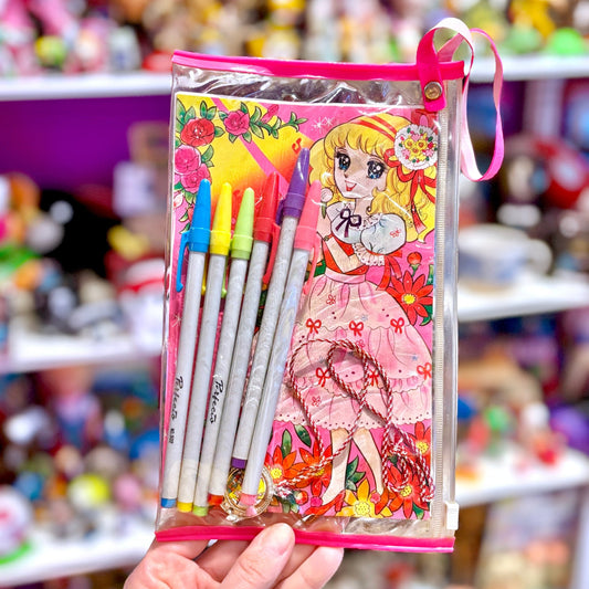 Japanese Vintage Anime Girl Showa Era Pencil Case (80s or before) - PopCultGang