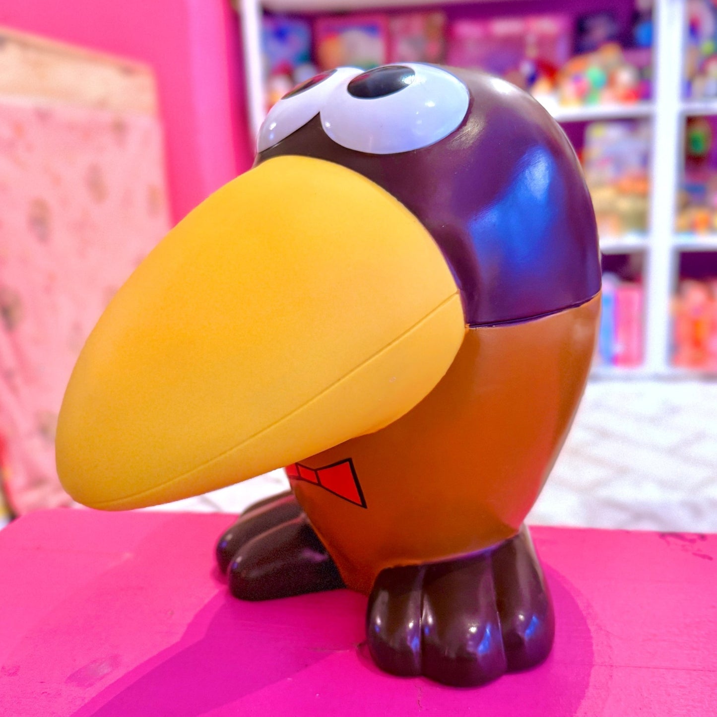 Kyoro - Chan: Chocolate Bird Candy Mascot - Super Jumbo Bank (Japan, 90s) - PopCultGang