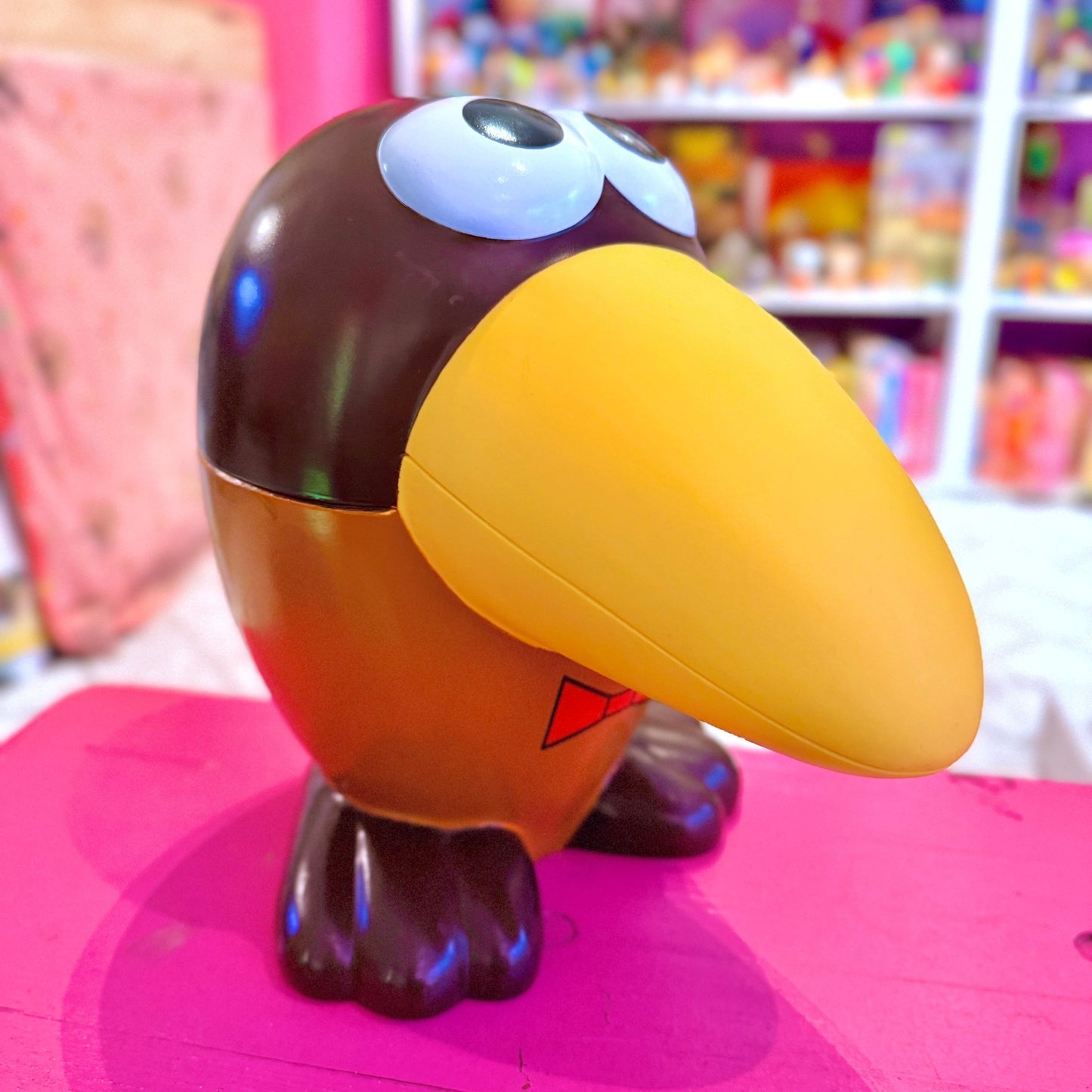 Kyoro - Chan: Chocolate Bird Candy Mascot - Super Jumbo Bank (Japan, 90s) - PopCultGang