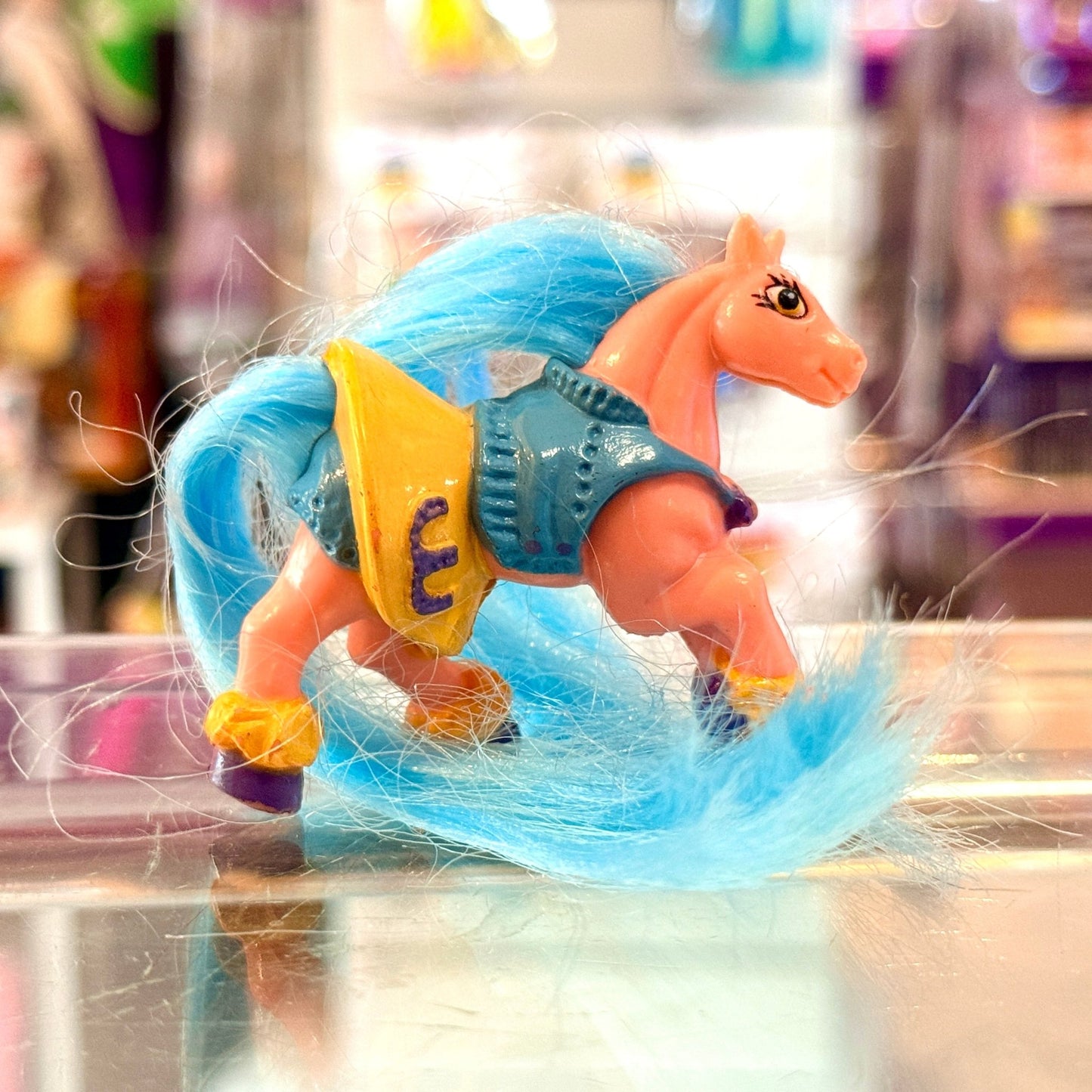 Little Beauties: Bobbie Pony Horse Figure (Blue Hair, 80s) - PopCultGang