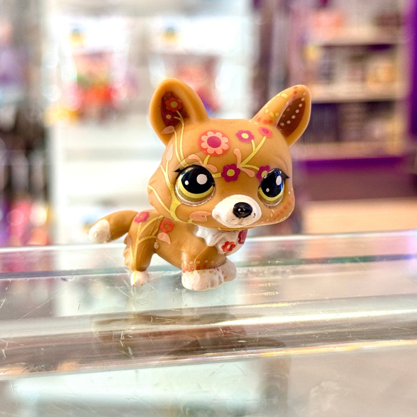 Littlest Pet Shop: 1851 Flower Corgi (Hasbro, 2000s) - PopCultGang