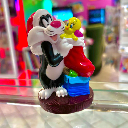 Looney Tunes: Sylvester & Tweety Christmas PVC Figure (90's) - PopCultGang