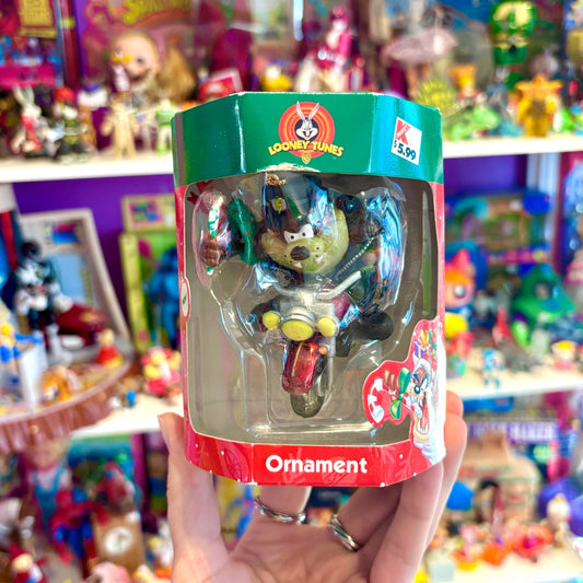Looney Tunes: Taz The Tazmanian Devil on Motorcycle Ornament (Trevco, 2000) - PopCultGang