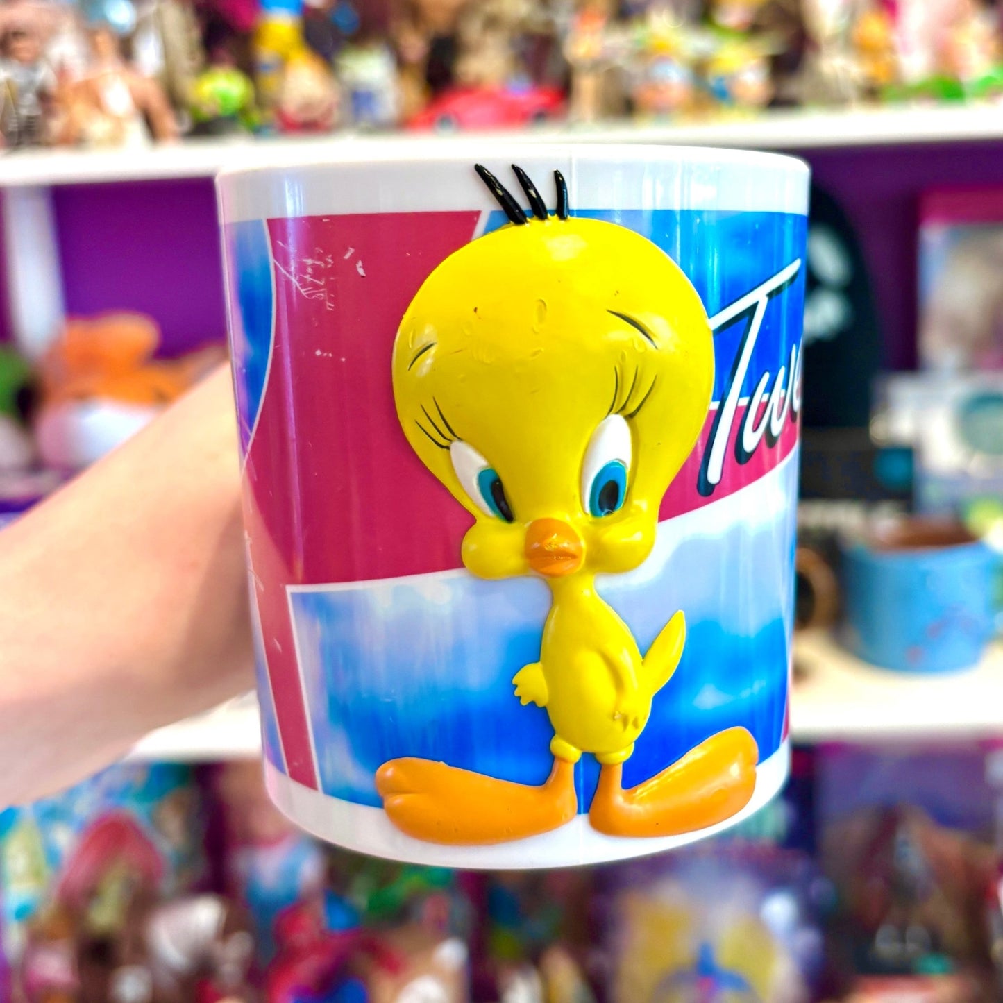 Looney Tunes: Tweety 3D Plastic Mug (Warner Bros., 90s) - PopCultGang