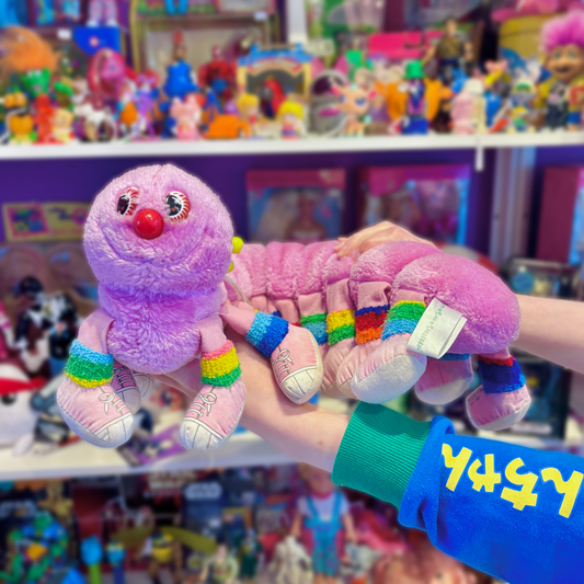 Lots - A - Lots - A - Leggggggs: Purple 30cm Caterpillar Plush (1984) - PopCultGang