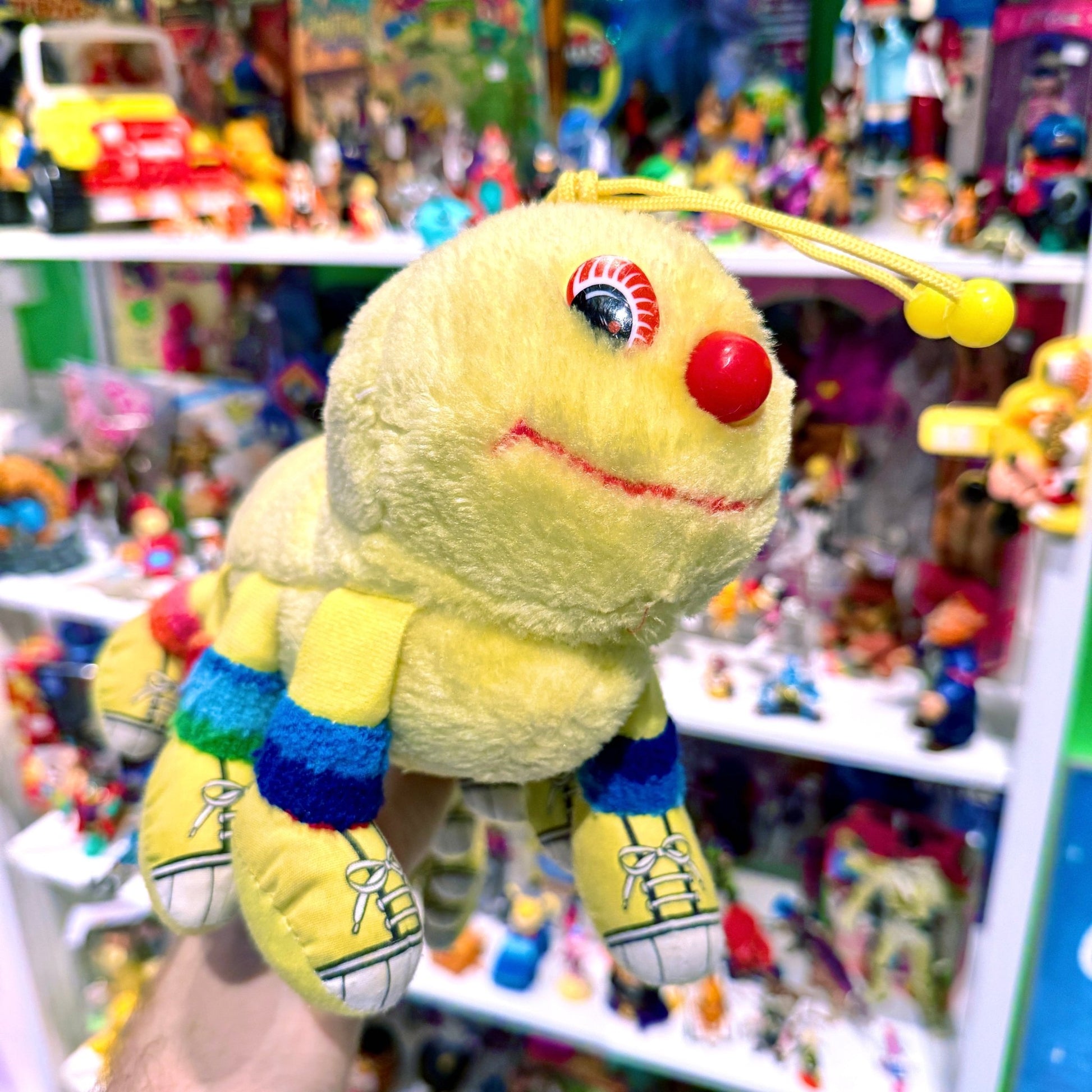 Lots - A - Lots - A - Leggggggs: Yellow 60cm Caterpillar Plush (1984) - PopCultGang