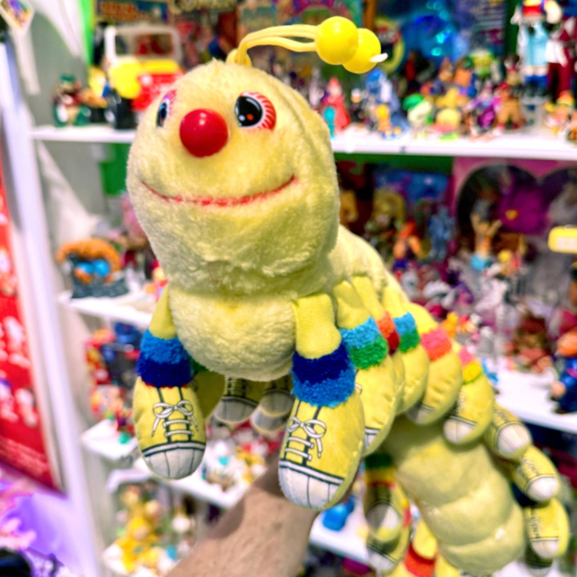 Lots - A - Lots - A - Leggggggs: Yellow 60cm Caterpillar Plush (1984) - PopCultGang