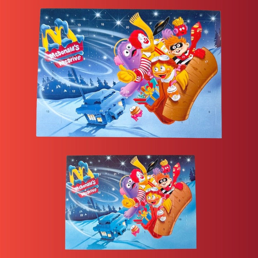 McDonalds Christmas Advent Calendar: Grimace, Ronald McDonald, Birdie, Hamburglar (90s) - PopCultGang