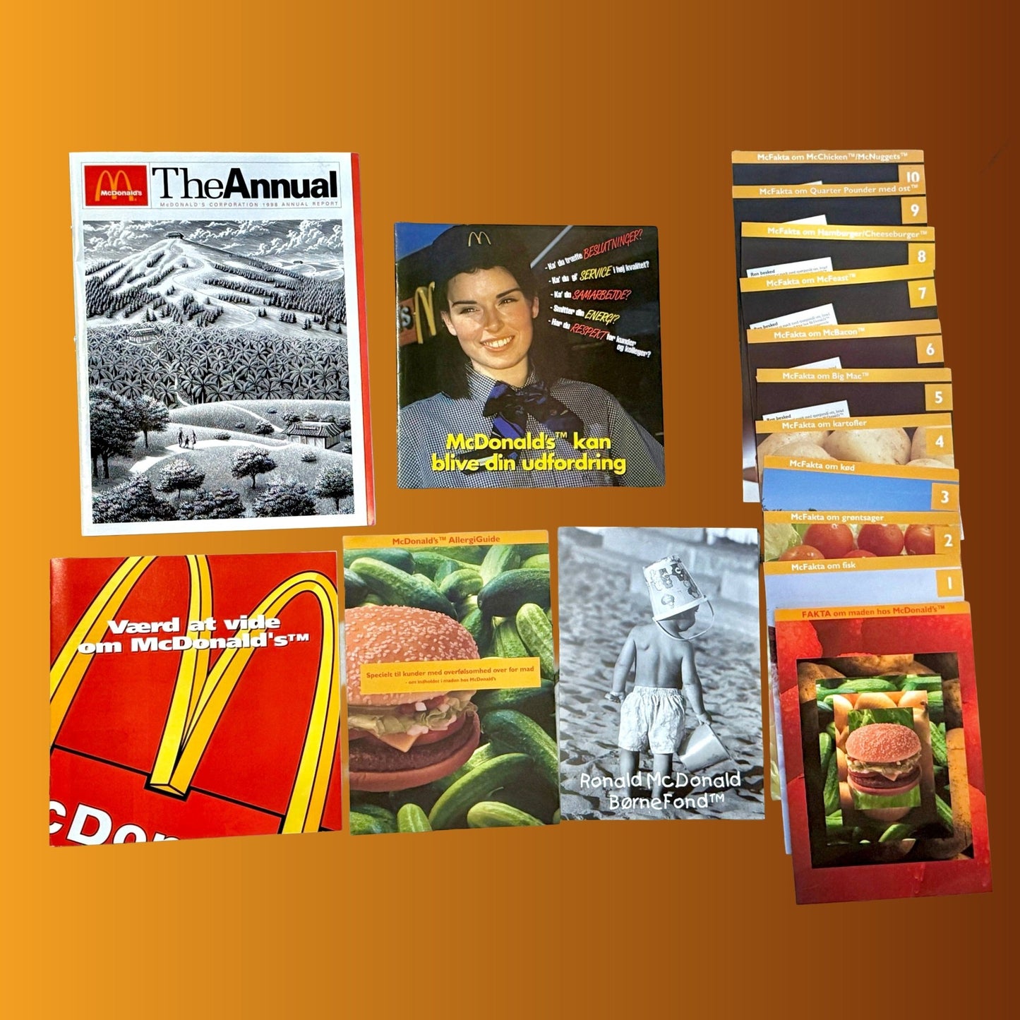 McDonalds Employee Training Manual Folder - Danish Language (1998) - PopCultGang