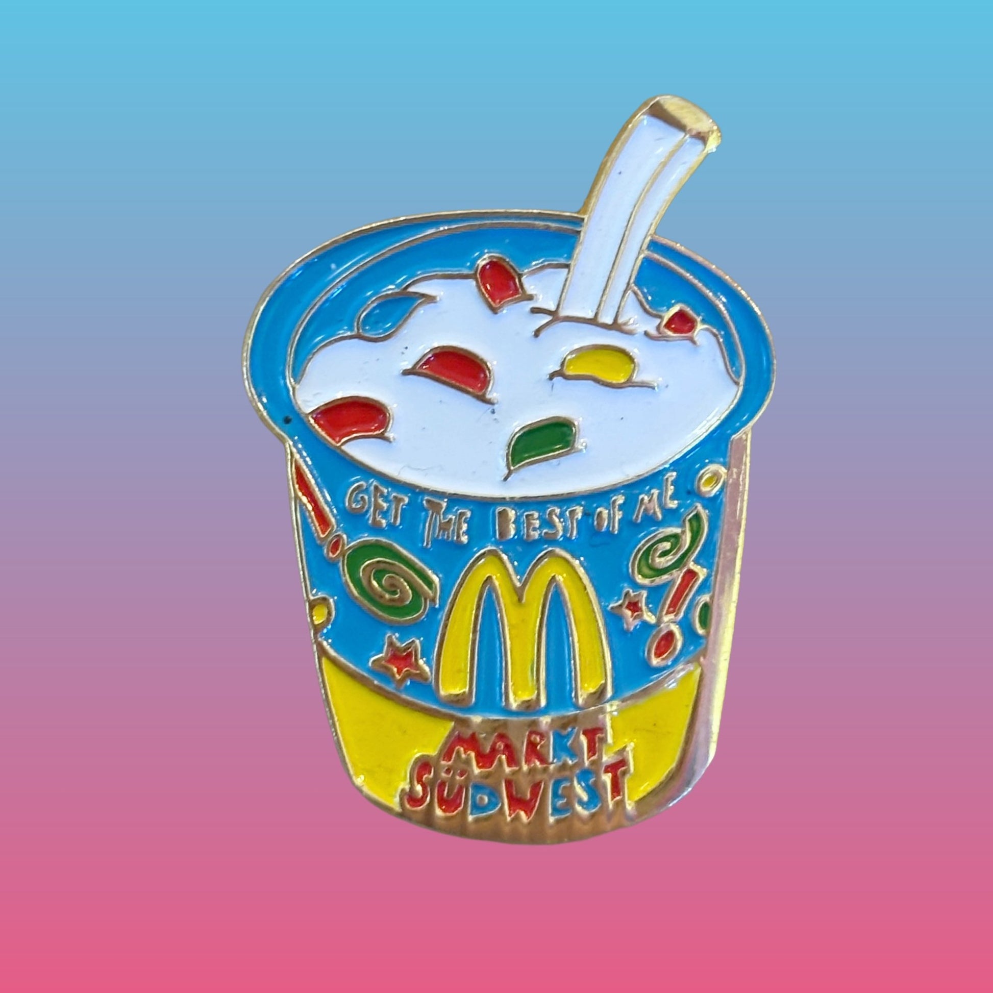 McDonalds: McFlurry Enamel Pin Badge (90s) - PopCultGang