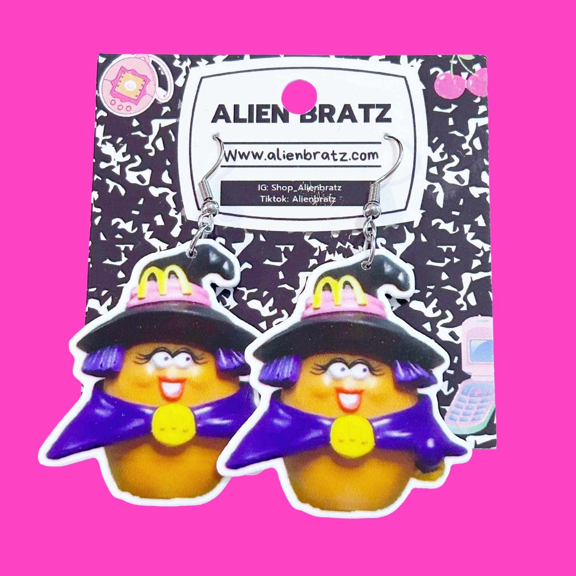 McDonald's Nugget Witch Earrings (Alien Bratz) - PopCultGang