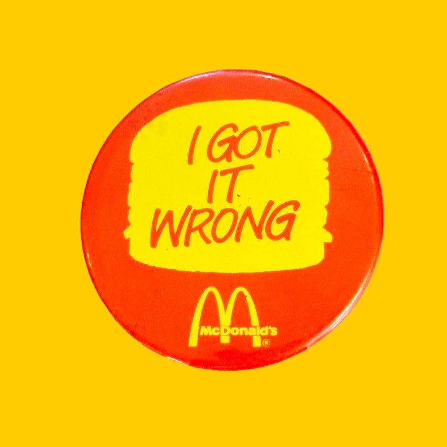McDonalds: "Say No To Strangers" Pin Badge (80s) - PopCultGang