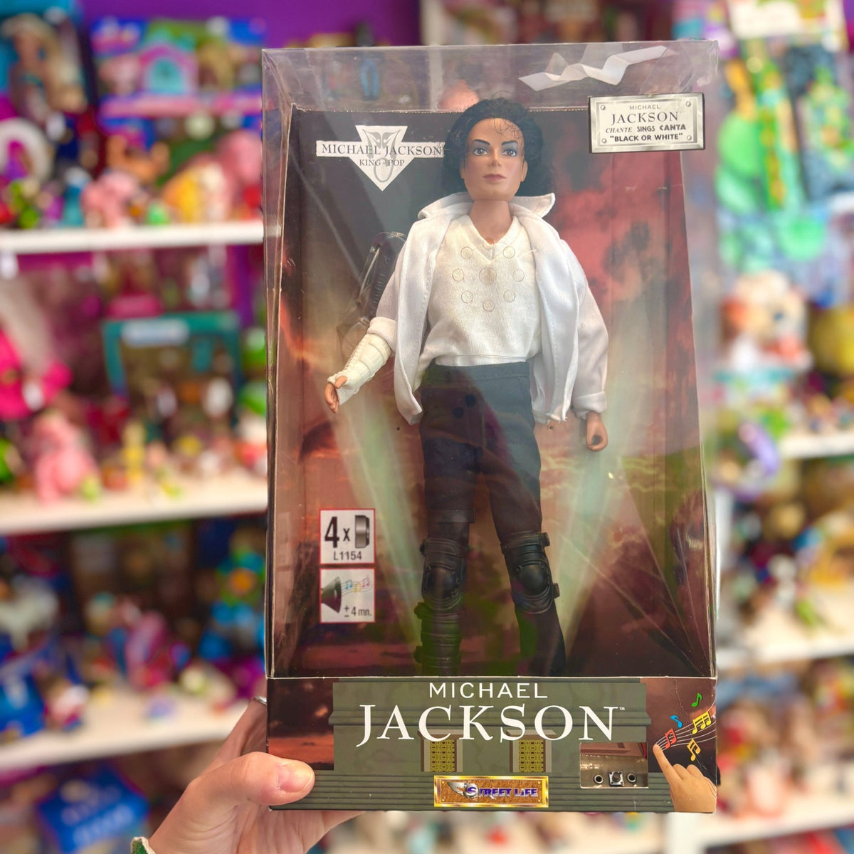 Michael Jackson Sings "Black Or White" Doll (NIB, 1995) - PopCultGang