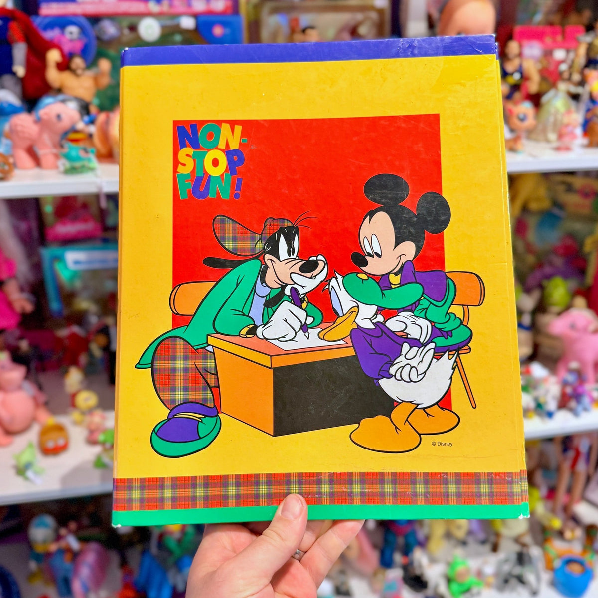 Mickey Kids: Mickey Mouse, Goofy & Donald Duck: Non-Stop Fun Ring-Binder (Disney, 90s) - PopCultGang