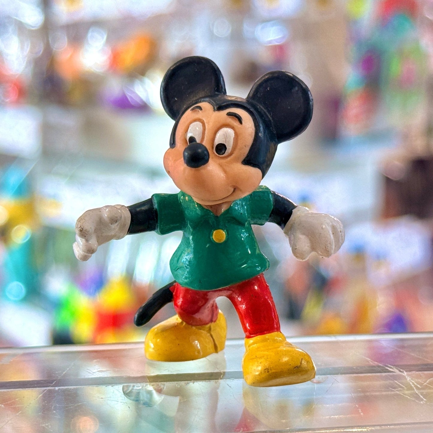 Mickey Mouse Green Shirt PVC Figure (Bully, 80s) - PopCultGang