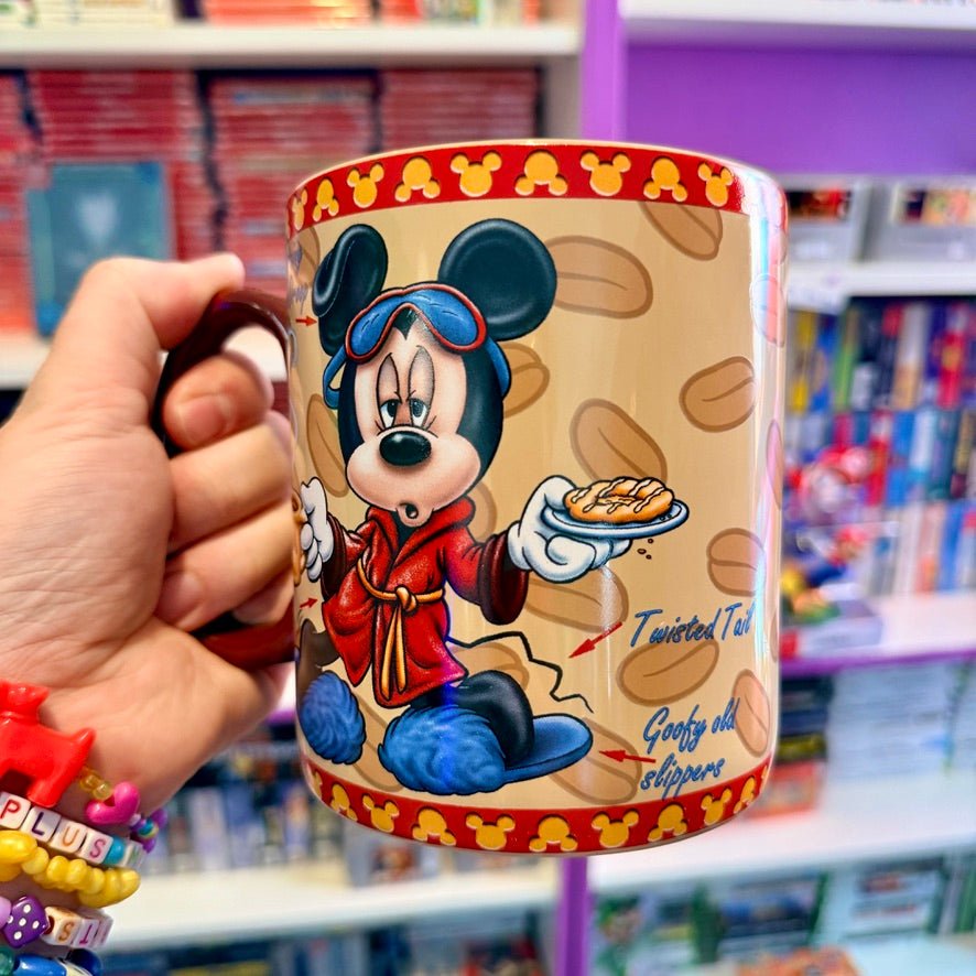 Mickey Mouse "Mornings Aren't Pretty" Large Ceramic Mug (Disney Parks, 2013) - PopCultGang