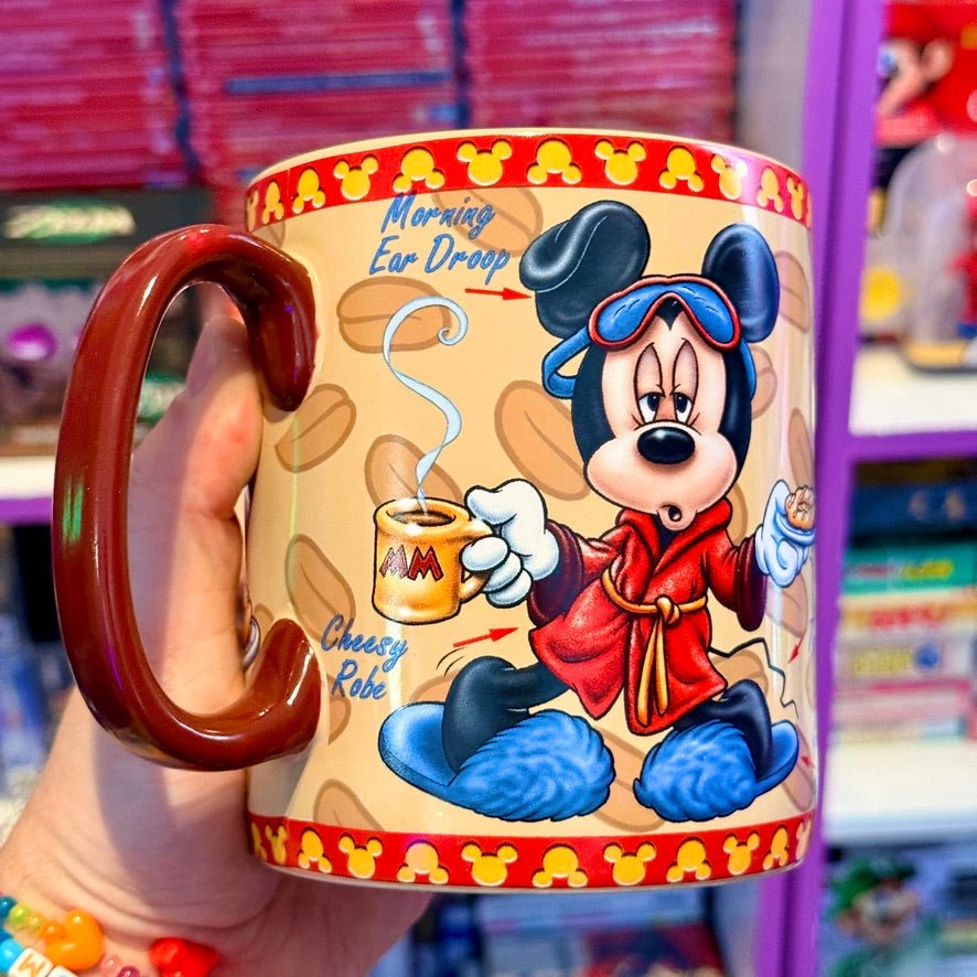 Mickey Mouse "Mornings Aren't Pretty" Large Ceramic Mug (Disney Parks, 2013) - PopCultGang