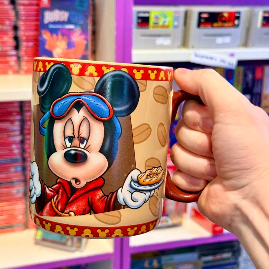 Mickey Mouse "Mornings Aren't Pretty" Large Ceramic Mug (Disney Parks, 2013) - PopCultGang