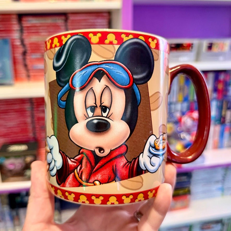 Mickey Mouse "Mornings Aren't Pretty" Large Ceramic Mug (Disney Parks, 2013) - PopCultGang