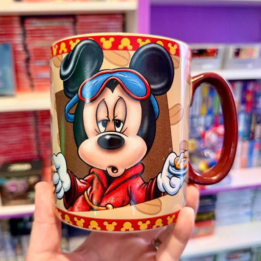 Mickey Mouse "Mornings Aren't Pretty" Large Ceramic Mug (Disney Parks, 2013) - PopCultGang